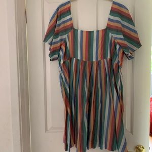 Madewell striped mini dress
